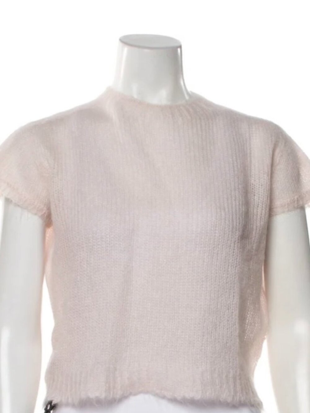 PRADA Mohair Cropped Pink Sweater Miuccia Prada 7 Raf Simons Collection